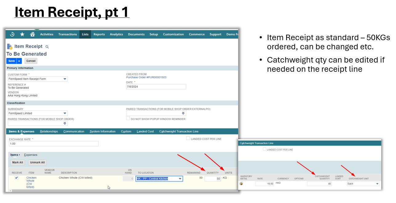 NetSuite Item Receipt Part 1