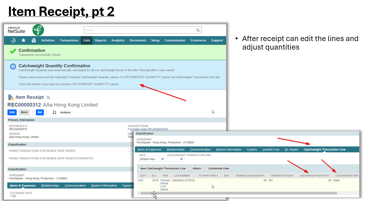 NetSuite Item Receipt Part 2